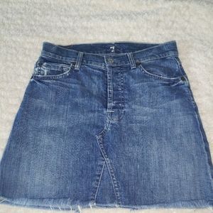 7 For All Mankind Denim Jean Mini Skirt 24